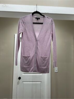 Banana Republic Light Pink V-Neck Long Cardigan